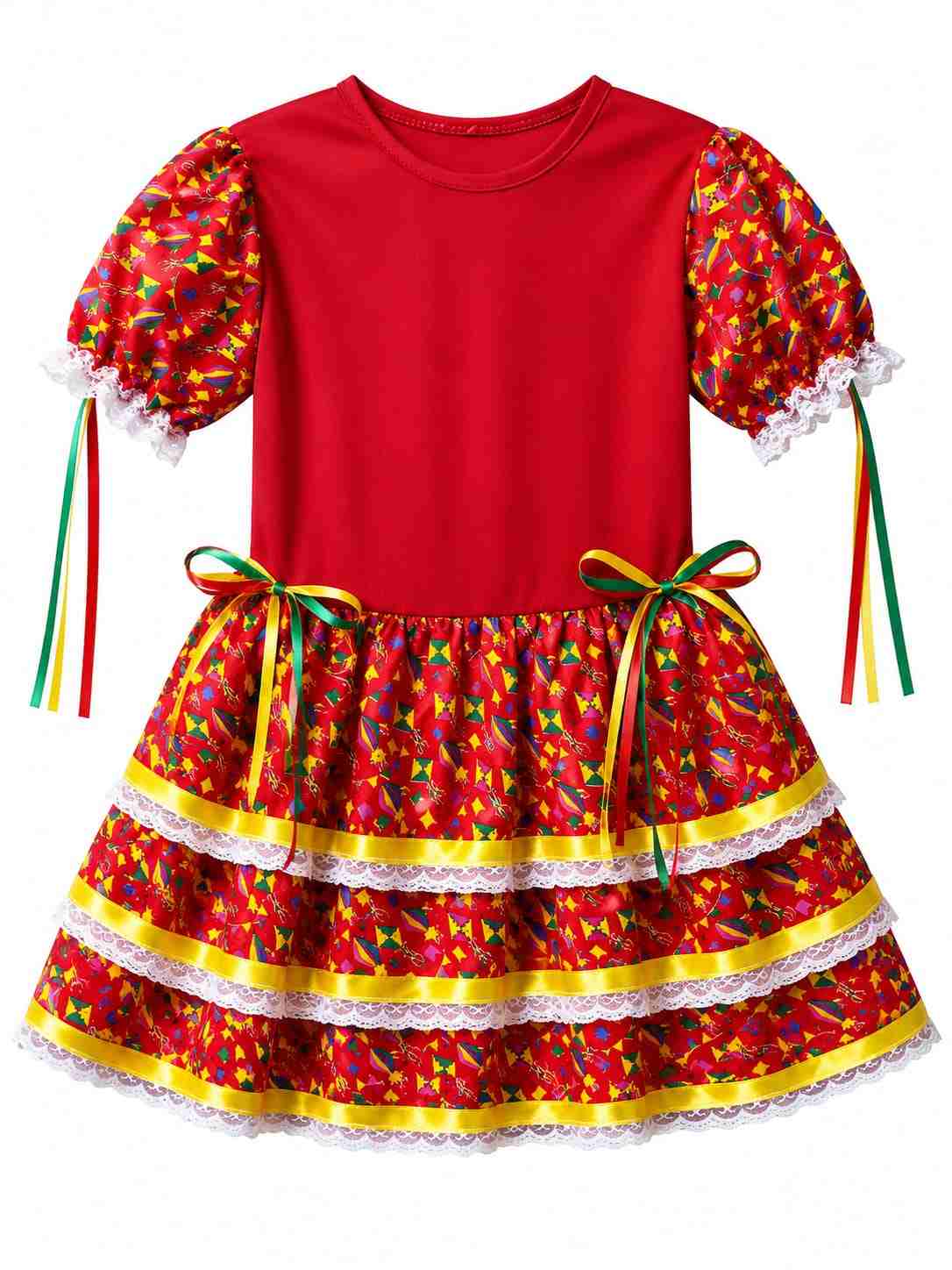 VESTIDO JUNINO ESTAMPADO REF 875/869